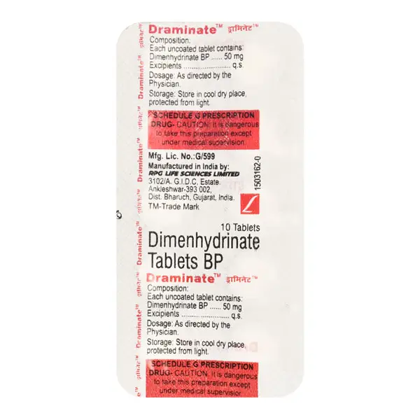 Draminate 50mg Tablet